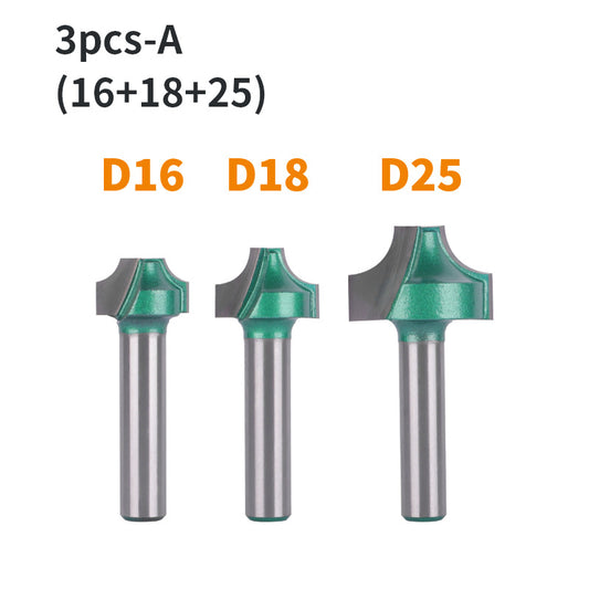 3PCS 8mm Shank Open End Carving Router Bit Set Carbide Milling Cutter for Wood Woodworking Tools