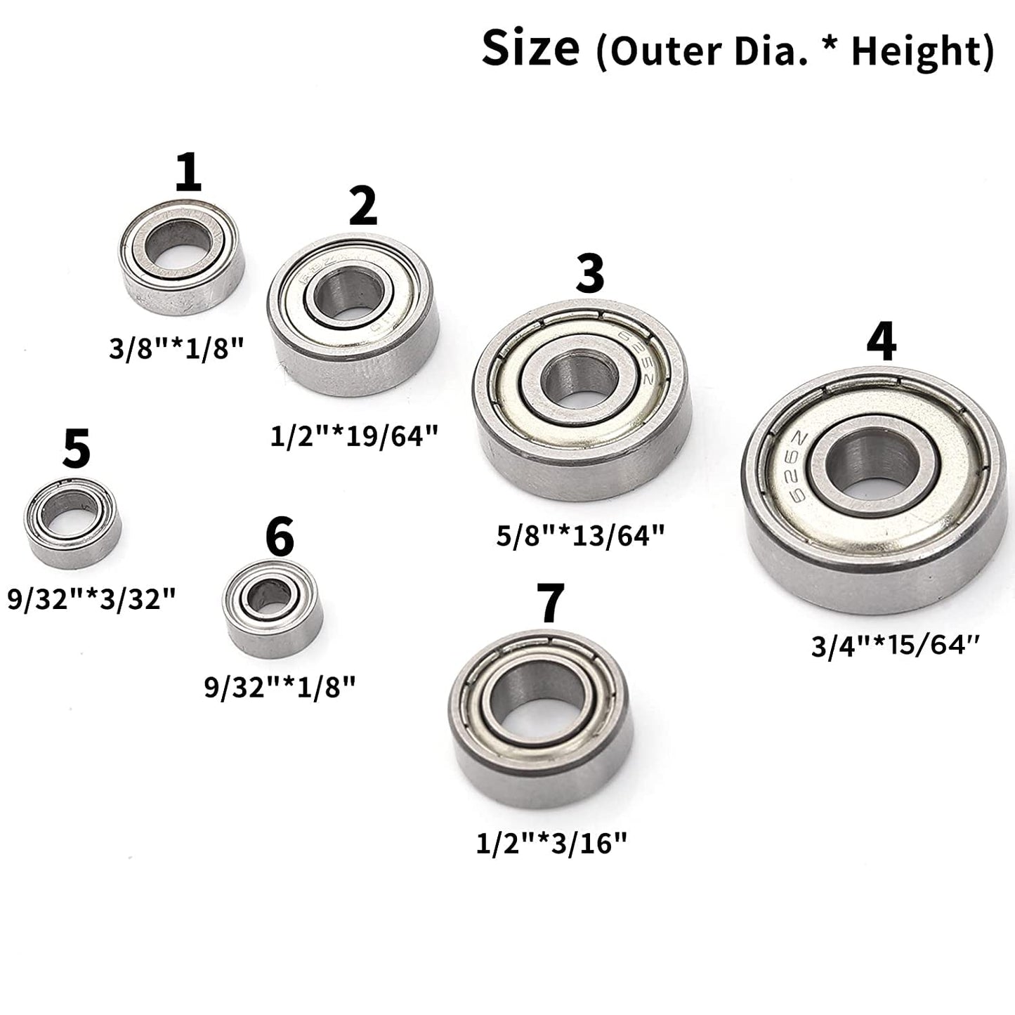 24PCS Router Bit Bearing Replacement Kit for Woodworking