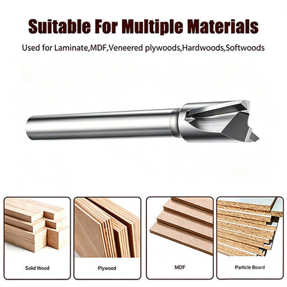 Extended Shank Woodworking Router Bit Milling Cutter for Slotting, Bottom Cleaning & Tenon Cutting