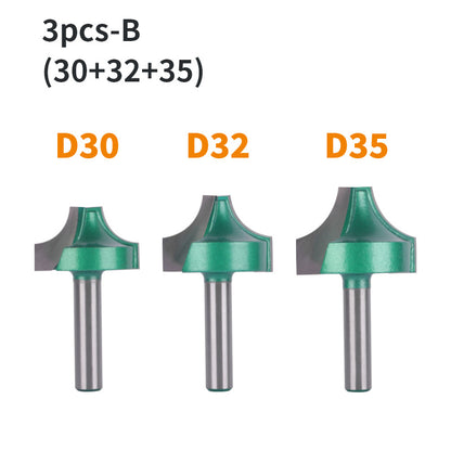 3PCS 8mm Shank Open End Carving Router Bit Set Carbide Milling Cutter for Wood Woodworking Tools