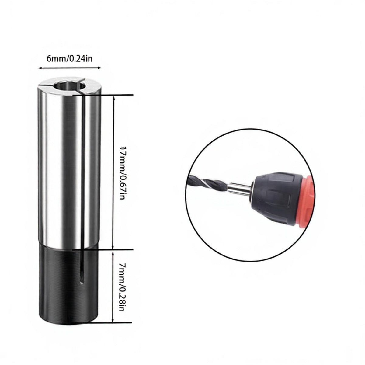4 Pack 1/4" to 1/8" Collet Adapter for CNC Router, High Carbon Steel Reducer Sleeve for Engraving Bits, Router Bit Converter