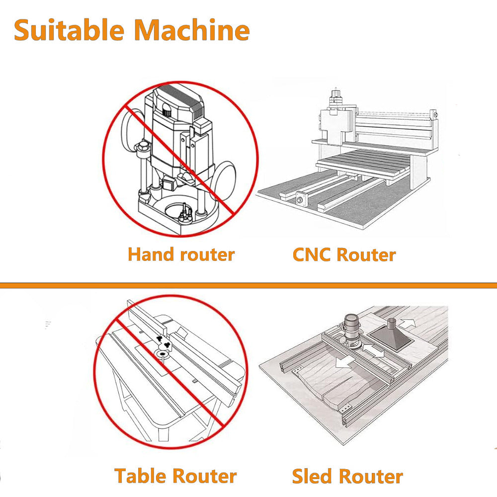 V Groove Router Bits Set for Woodworking – 60° & 90° Carbide Insert, 1/4" Shank CNC Router Bits for Engraving & Carving