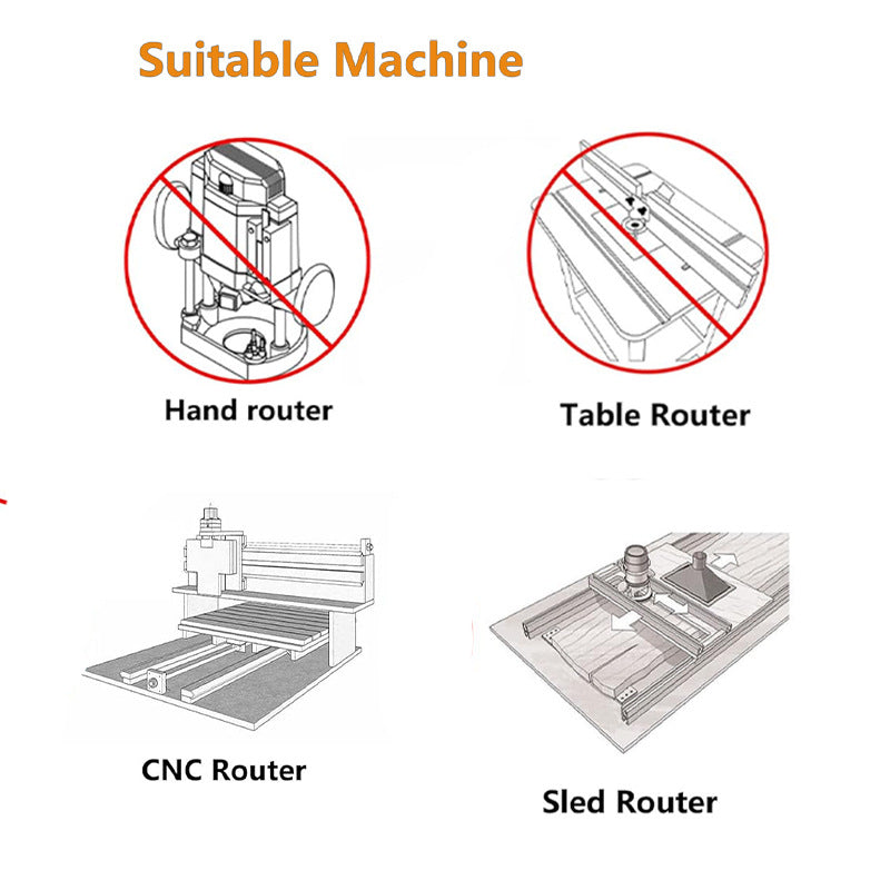 6‑Wing Slab Flattening Router Bit 1/2" Shank 2" Cutting Dia Carbide Insert CNC Spoilboard Flycutter Slab Leveler Rabbeting Wood Planer Bit