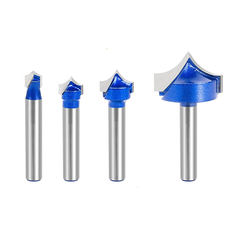 4Pcs 1/4" Shank Carbide Roundover Router Bit for Wood Engraving and Groove Cutting