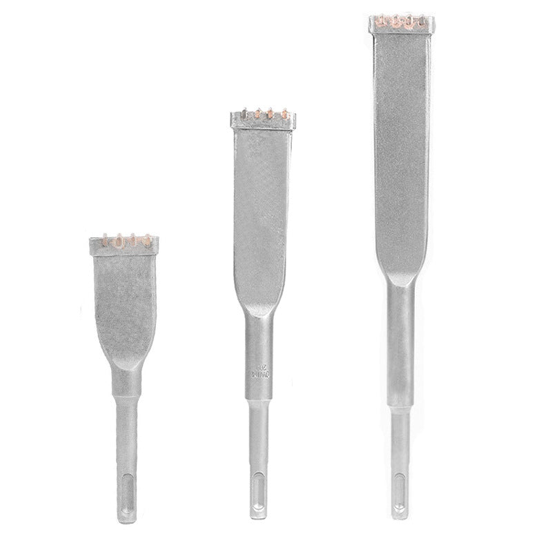 SDS Plus 4-Tooth Carbide Flat Chisel for Concrete, Tile & Brick