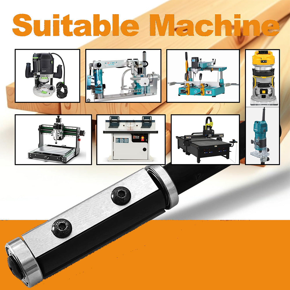 12mm 12.7mm Wood Flush Trim Router Bit Straight Double Flute Bearing Replaceable Carbide Inserts