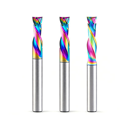 6mm Compression Spiral CNC Router Bit 2 Flute DLC Coated Woodworking End Mill