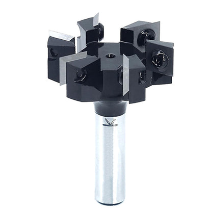 6‑Wing Slab Flattening Router Bit 1/2" Shank 2" Cutting Dia Carbide Insert CNC Spoilboard Flycutter Slab Leveler Rabbeting Wood Planer Bit