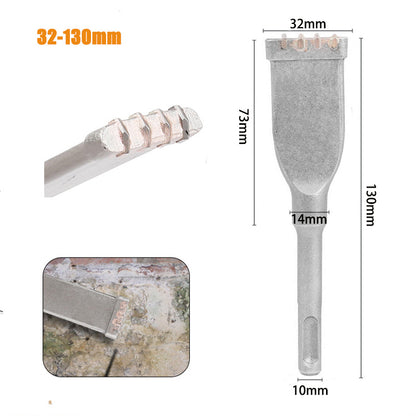SDS Plus 4-Tooth Carbide Flat Chisel for Concrete, Tile & Brick
