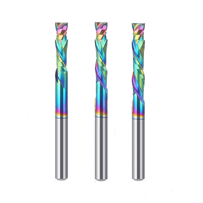 2 Flute Compression Spiral Router Bit Up & Down Cut Carbide CNC End Mill For Woodworking