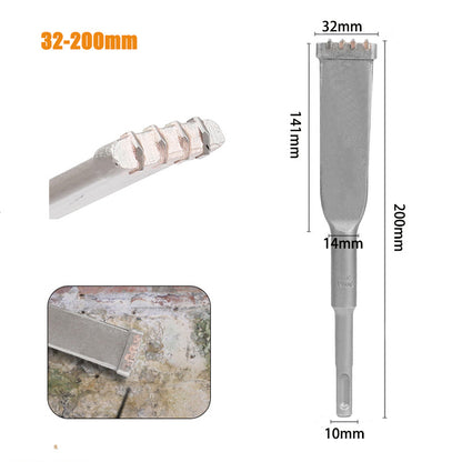 SDS Plus 4-Tooth Carbide Flat Chisel for Concrete, Tile & Brick