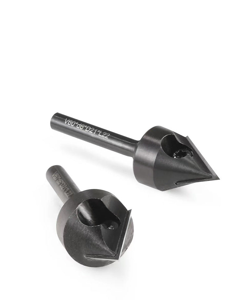 V Groove Router Bits Set for Woodworking – 60° & 90° Carbide Insert, 1/4" Shank CNC Router Bits for Engraving & Carving