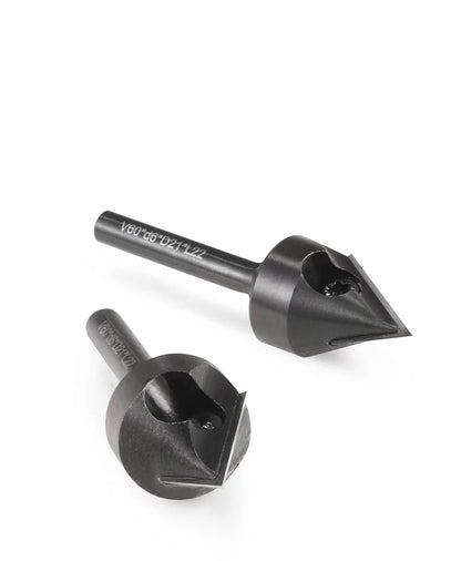 V Groove Router Bits Set for Woodworking – 60° & 90° Carbide Insert, 1/4" Shank CNC Router Bits for Engraving & Carving