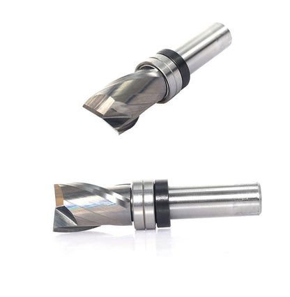 Compression Flush Trim Router Bit Top Bearing for Wood Edge Trimming Slotting Groove Routing and Bottom Cleaning