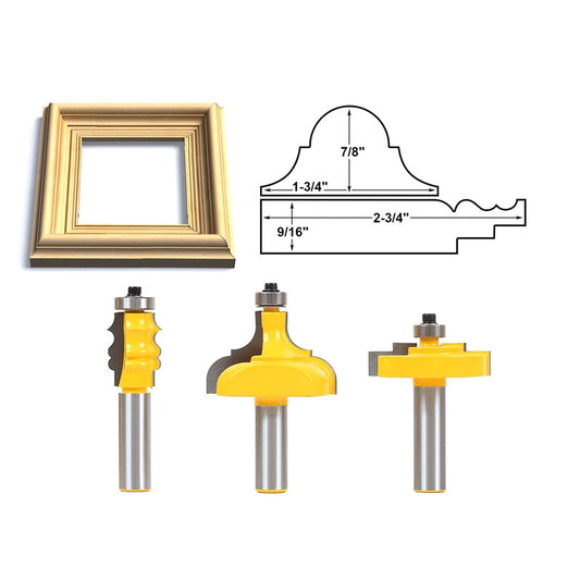 Picture Frame Router Bits 1/2" Shank Complete Set