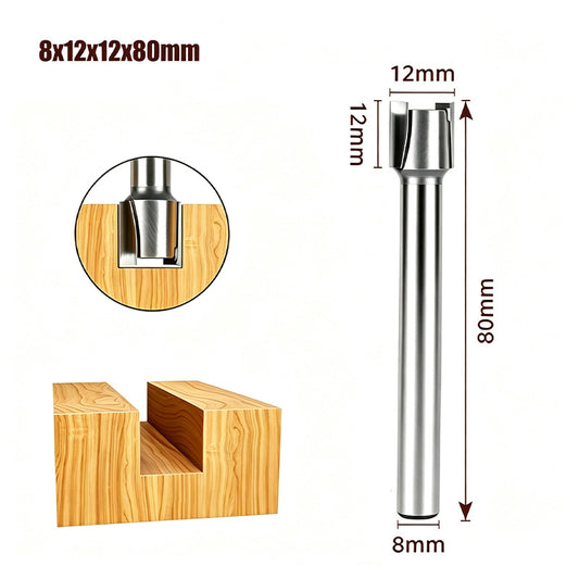 Extended Shank Woodworking Router Bit Milling Cutter for Slotting, Bottom Cleaning & Tenon Cutting