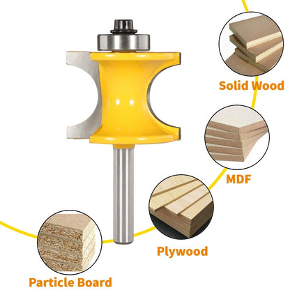 5 Bit Bullnose Bead 1/4" Shank Router Bit Set