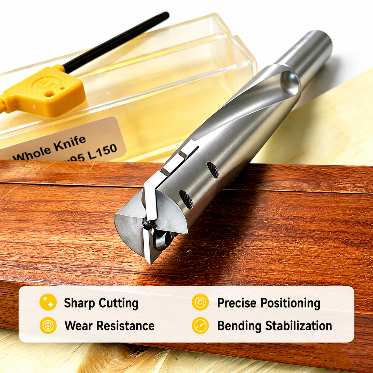 12mm Shank Keyhole Router Bit, Replaceable Carbide Inserts for Door Lock Slotting