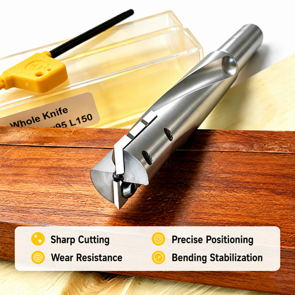 12mm Shank Keyhole Router Bit, Replaceable Carbide Inserts for Door Lock Slotting