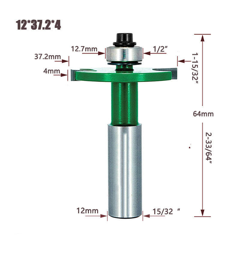 Bearing Guided Biscuit Jointer Router Bit, Carbide Tipped, 5/32 Inch Cut Length