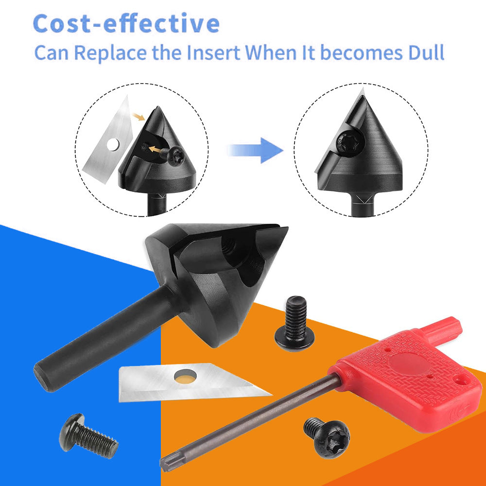 V Groove Router Bits Set for Woodworking – 60° & 90° Carbide Insert, 1/4" Shank CNC Router Bits for Engraving & Carving