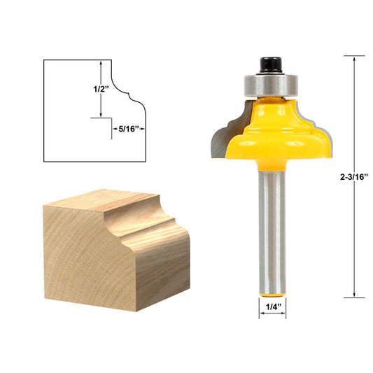 Classical Ogee Edging and Molding Small 1/4" Shank Router Bit