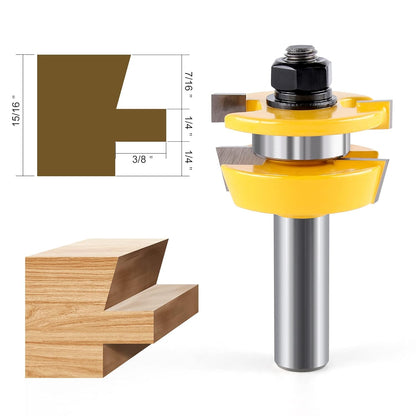 Shaker Rail & Stile 1/2" Shank Tongue & Groove Router Bit – Professional Woodworking Carbide Cutter