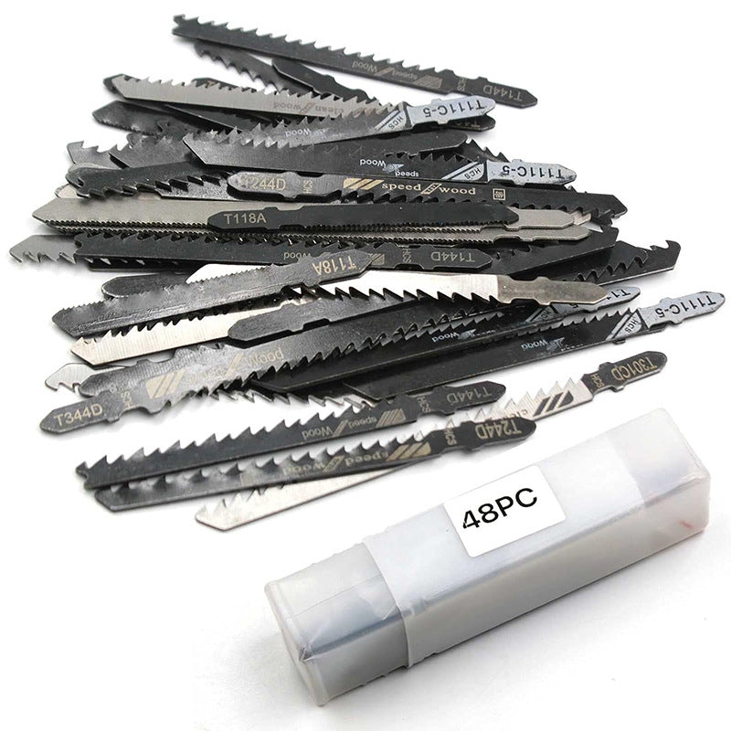 48pcs/50pcs T Shank Jigsaw Blades Set for Wood, Metal & Plastic – HCS/HSS
