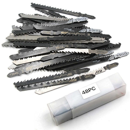 48pcs/50pcs T Shank Jigsaw Blades Set for Wood, Metal & Plastic – HCS/HSS