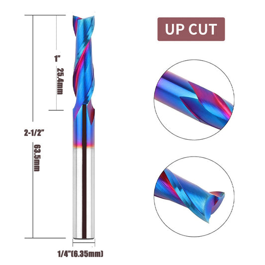 1/4 Shank Tungsten Carbide Router Bit for Sign Making Letter Engraving Carving Slotting Mortises
