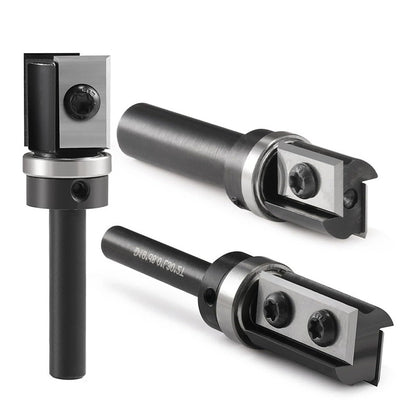 1/2″ Shank Flush Trim Router Bit CNC Wood with Replaceable Carbide Blades