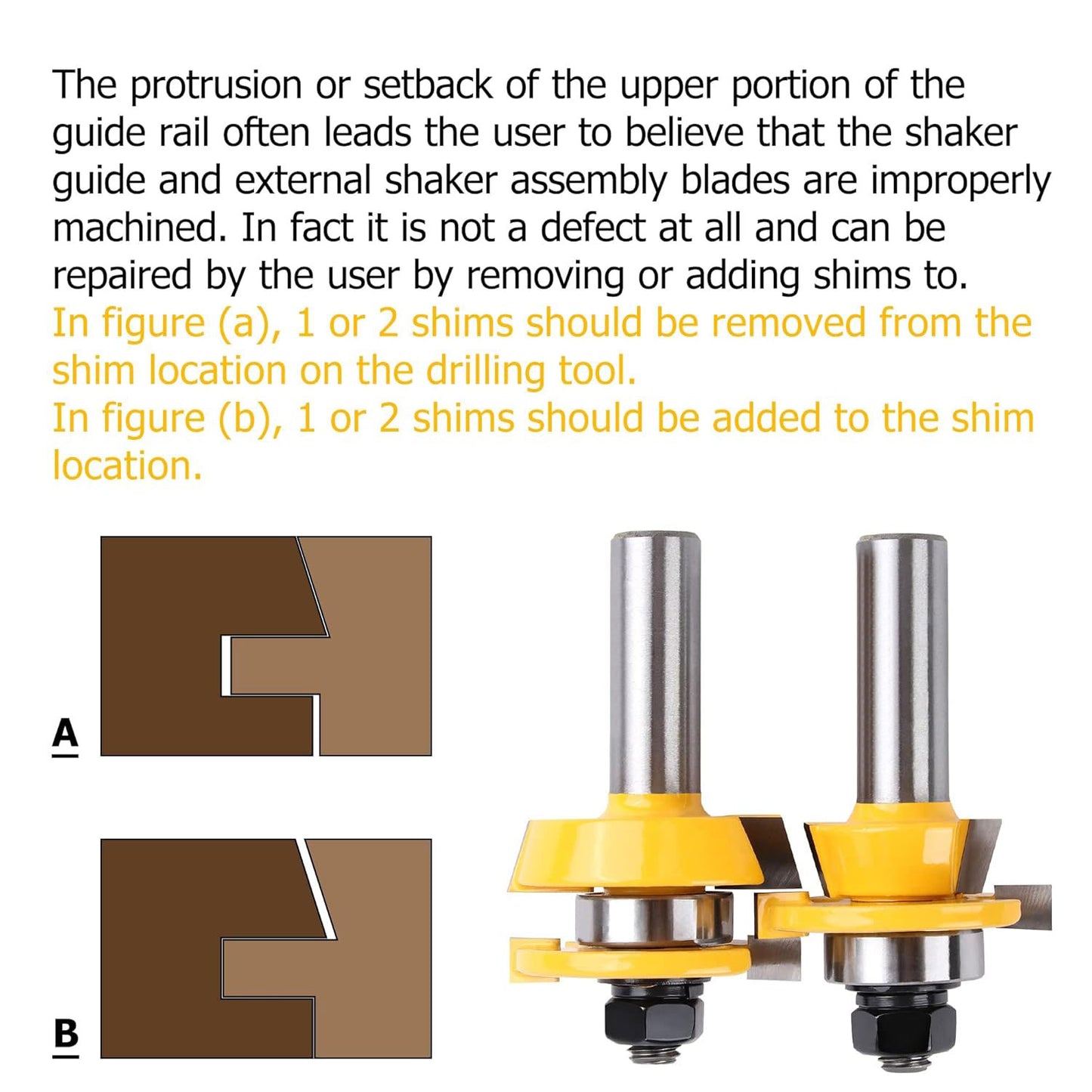 Shaker Rail & Stile 1/2" Shank Tongue & Groove Router Bit – Professional Woodworking Carbide Cutter