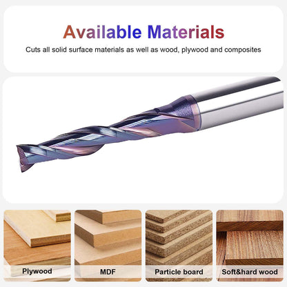 3/16" Spiral Upcut Router Bit, 1/4" Shank, Carbide with Extra Long Life Coating for Wood Mortises Carving and Engraving