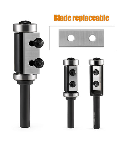 Carbide Insert Knife Milling Cutter for Surfacing Flush Trim Router Bit