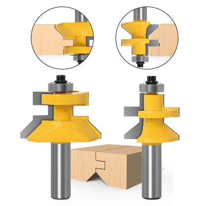 Matched Tongue and Groove Router Bit V-Notch Cutter 1/2-Inch Shank ...