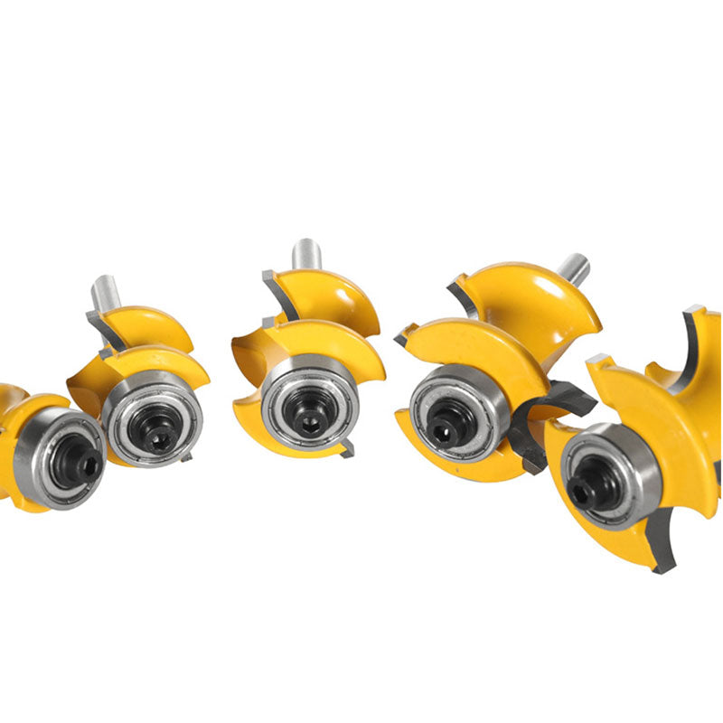 5 Bit Bullnose Bead 1/4" Shank Router Bit Set