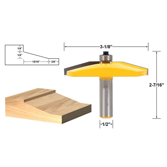 Panel Raiser Bevel 1/2" Shank Router Bit