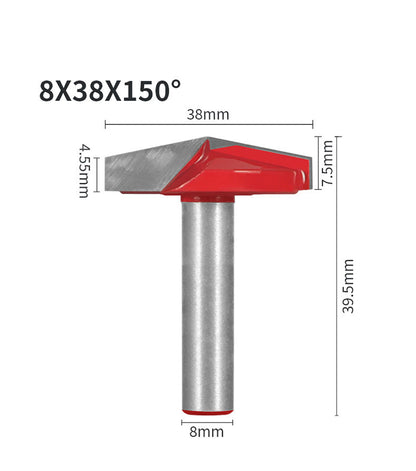 8mm Shank 38mm Blade V-Shaped Wood Router Bits, 3D CNC Engraving, Carving and Milling Cutter For Projects