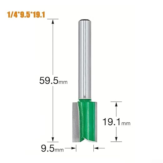 Straight Router Bit 1/2 and 1/4 Inch Shank Steel Milling Cutter for Woodworking Engraving and Trimming