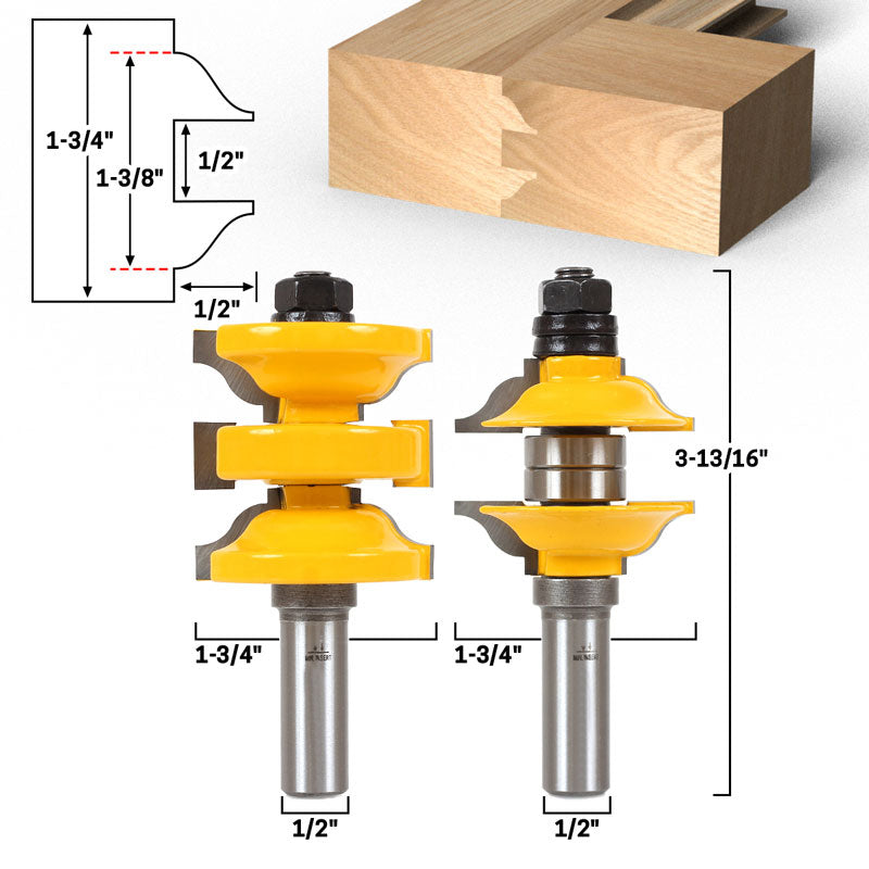 Ogee 2 Bit Entry Door Rail and Stile 1/2