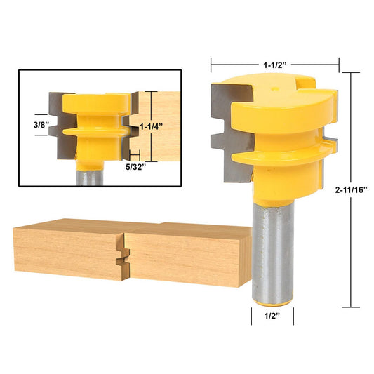 Glue Joint Medium Reversible 1/2" Shank Router Bit