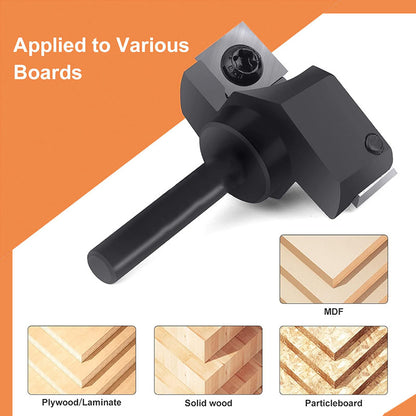 1/4 Shank CNC Wood Surfacing Bit with Replaceable Insert Blade – Wood Spoilboard Milling Cutter End Mill Woodworking Tool