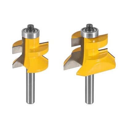 Matched Tongue and Groove Router Bit V-Notch Cutter 1/2-Inch Shank
