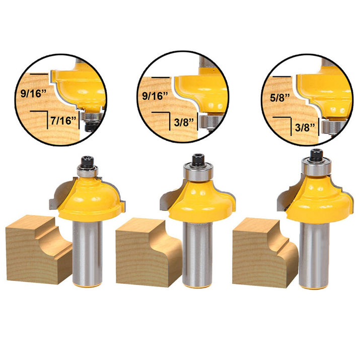 3 Bit Edge Molding Medium Cove & Ogee Router Bit Set – RouterBit Mall