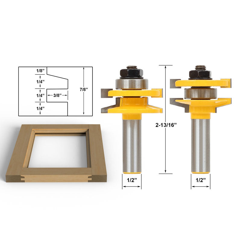 Bevel 2 Bit Rail and Stile 1/2
