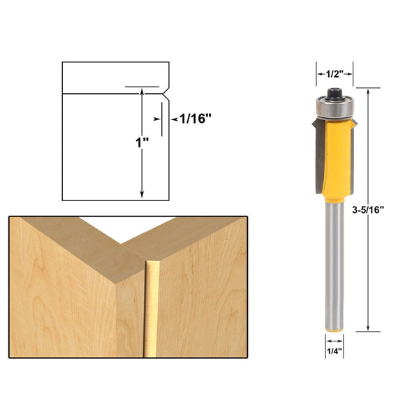 V Notch Flush Trim Face Frame 1/4