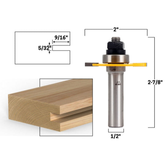 5/32" Slotting Cutter 1/2" Shank Router Bit