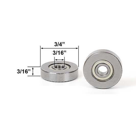 Replacement Bearing Outer Diameter 3/4" & Inner diameter 3/16" Router Bit