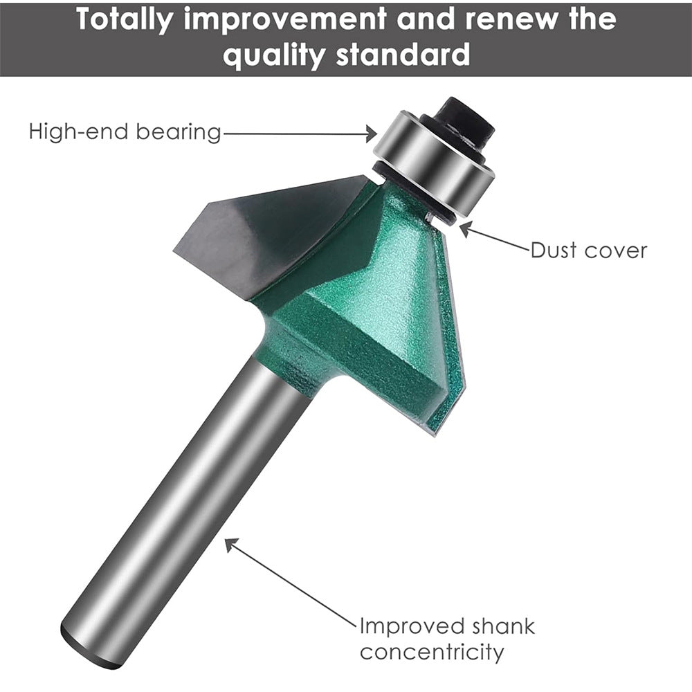 20 PCS 1/4”  Professional Carbide Milling Cutter Router Bits Set