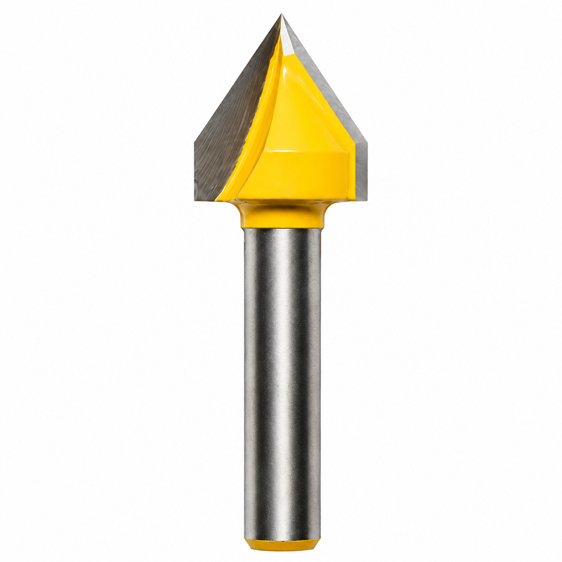 60 Degree V Groove Router Bit 1/4 Inch Shank Carbide Tipped Woodworking Bit